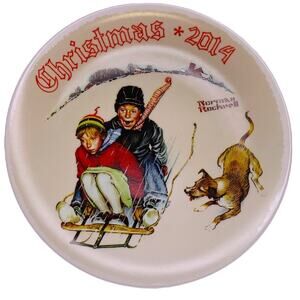 Norman Rockwell Young Love: Sledding Christmas